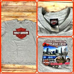 Harley Davidson XXL 2006 VintageGraphic-Print Cotton Blend T-Shirt Cleveland OH